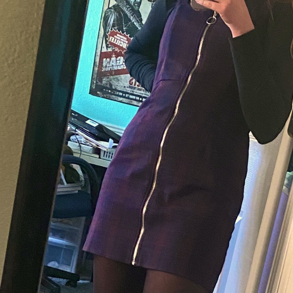 Adjustable Plaid Mini Dress